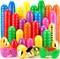 210 Pcs Bright Colors Plastic Easter Eggs Bulk, 2.3 ", Fillable Empty Easter Eggs for Fillling Candy, Treats, Easter Hunt Basket Suffers Fillers, Easter Theme Party Favors